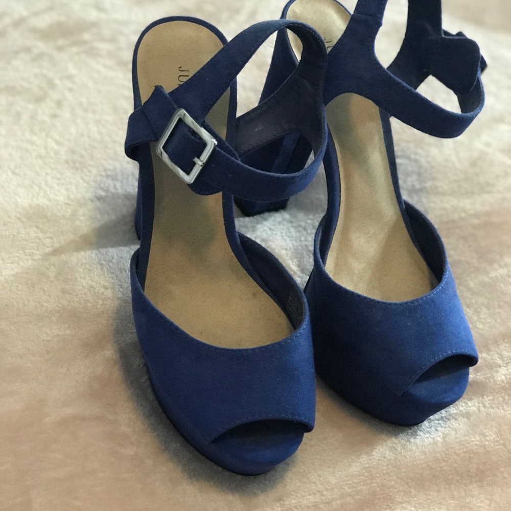 Blue Suede platforms